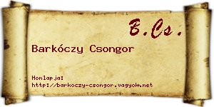 Barkóczy Csongor névjegykártya