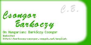 csongor barkoczy business card
